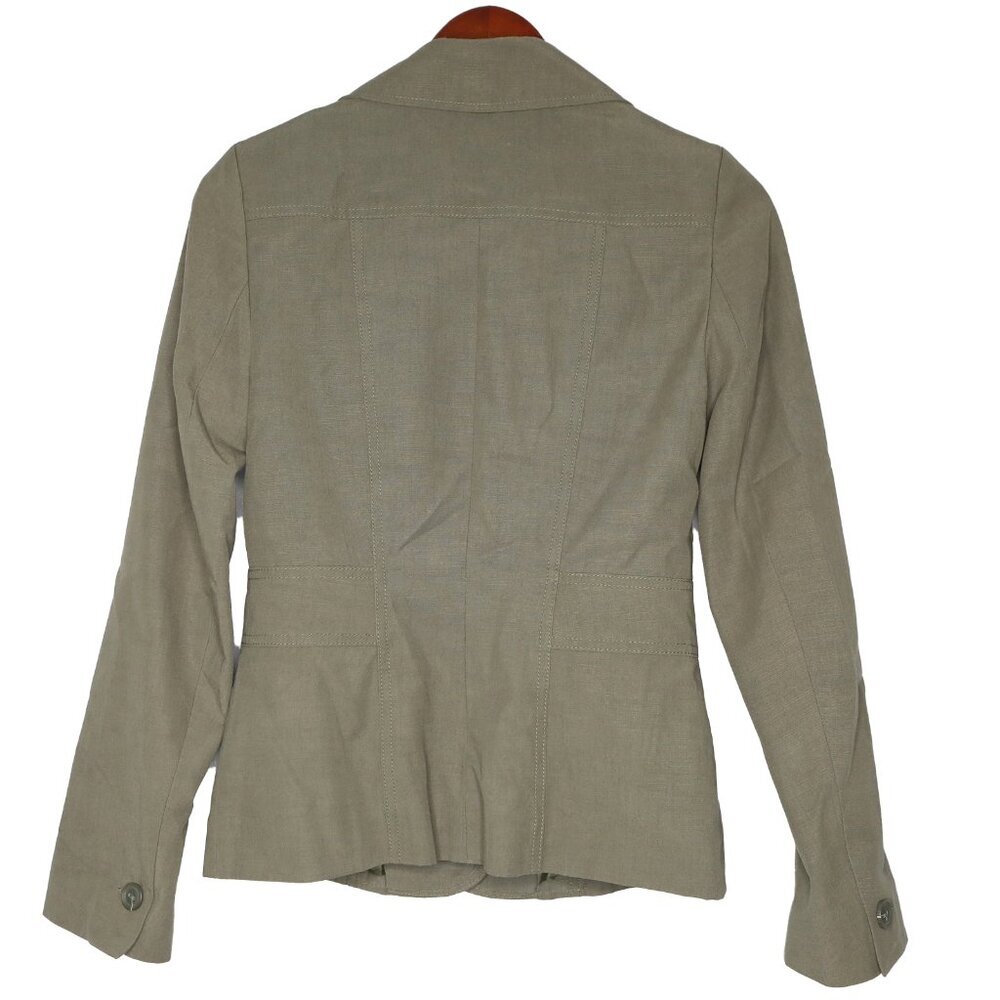 Cleo Tailored Blazer Jacket Green Casual Single Breasted Lined Peak Lapel - Picture 4 of 10
